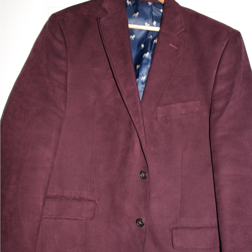 Lauren Ralph Lauren Purple Sport Coat with Notch Lapel
